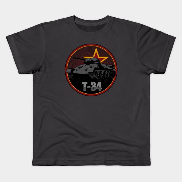 T-34 Tank Kids T-Shirt by TCP